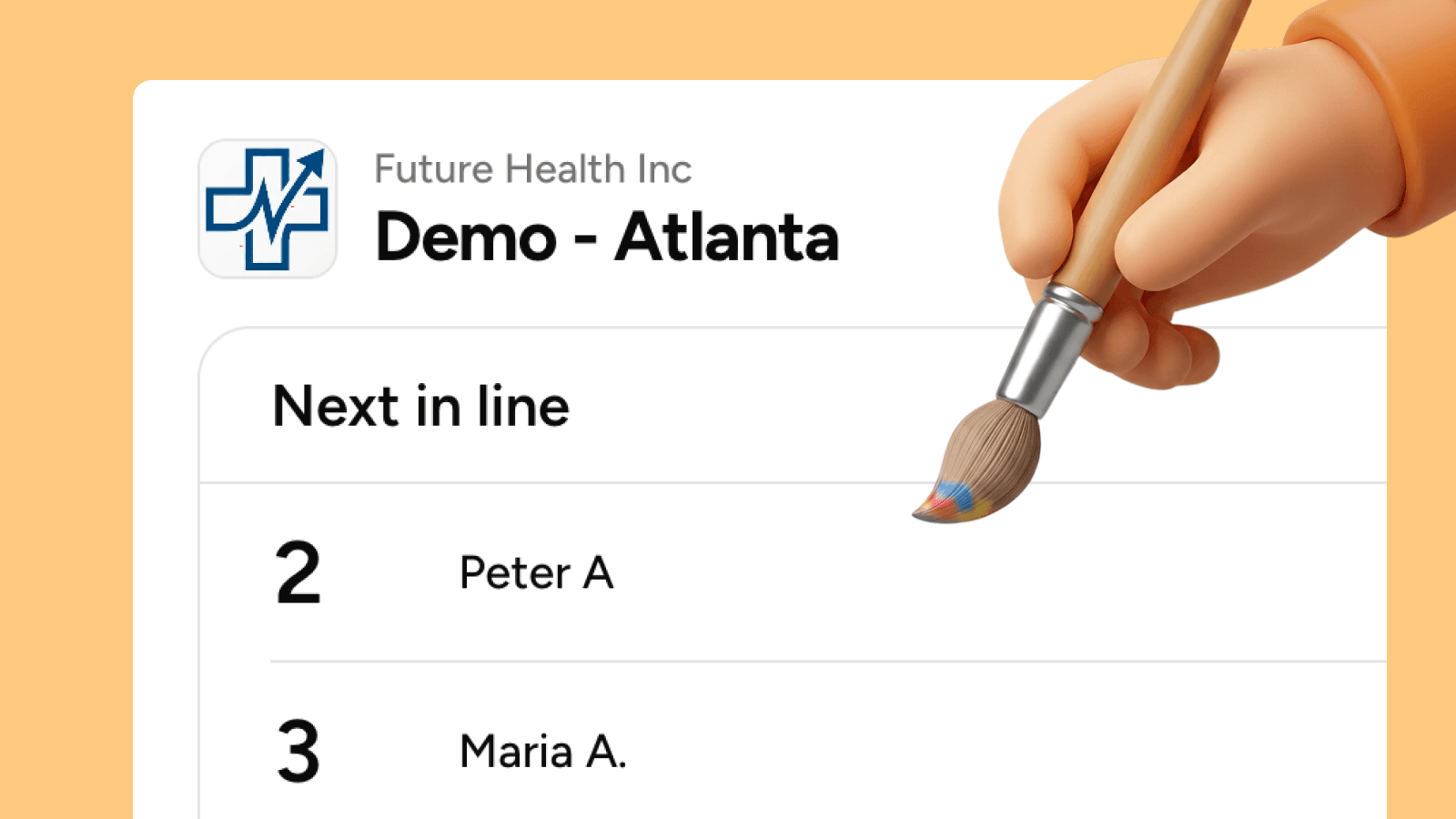 Branded virtual waiting room