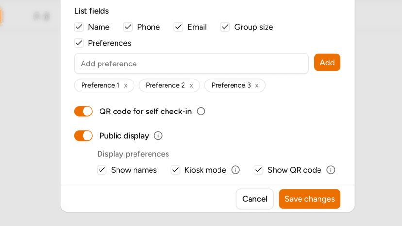 Enable QR code for self-checkin