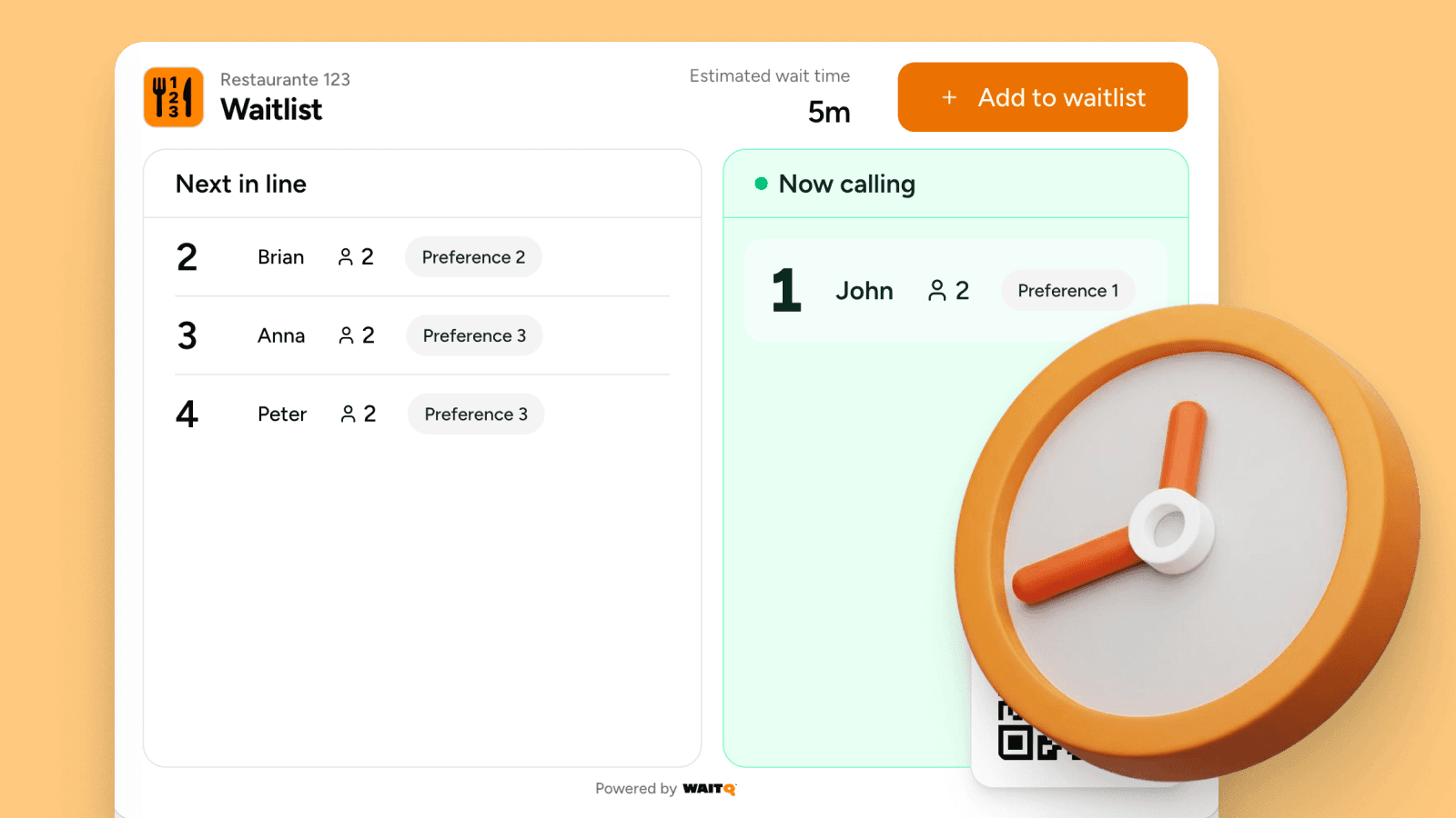 Virtual waiting room