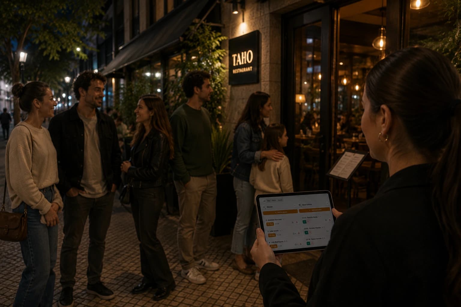How can restaurants manage a walk-in queue and reservations in the same system?
