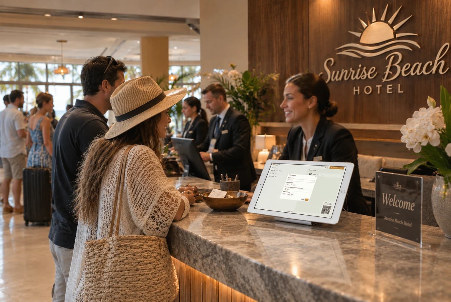 Efficient queue management for hotels and resorts