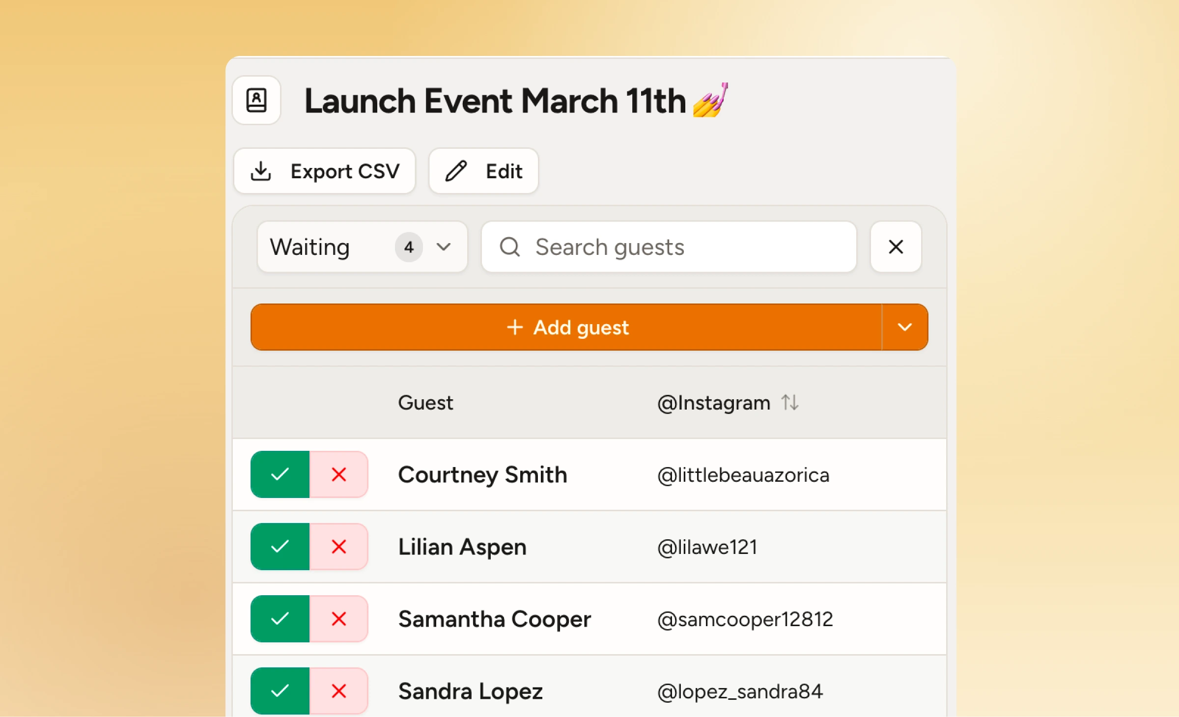 Walk into any event with a live, accurate headcount