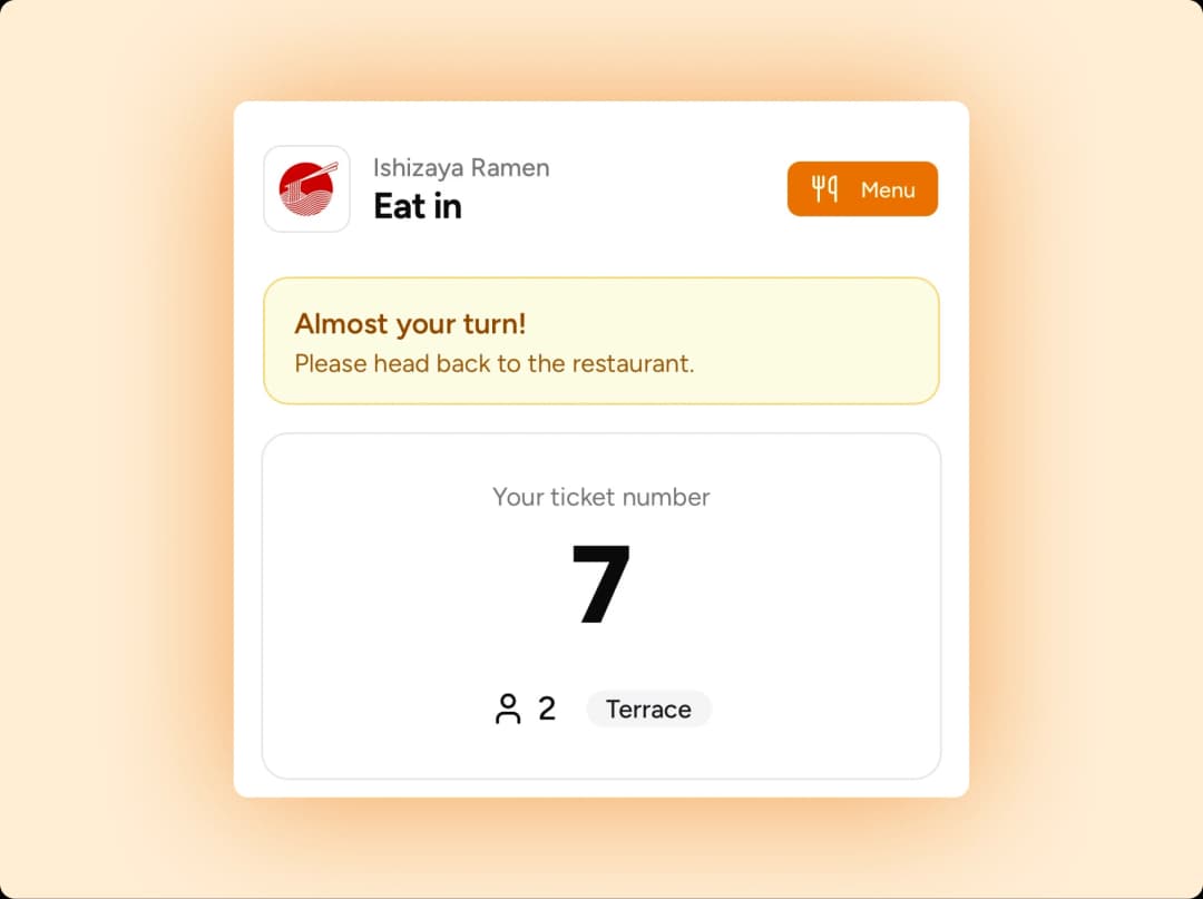 Virtual waiting room